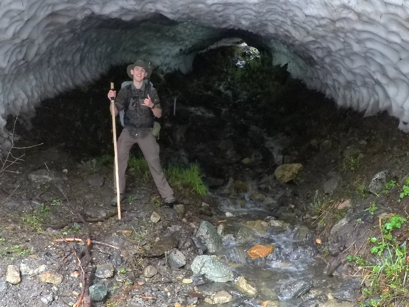 Inside the ice cave.