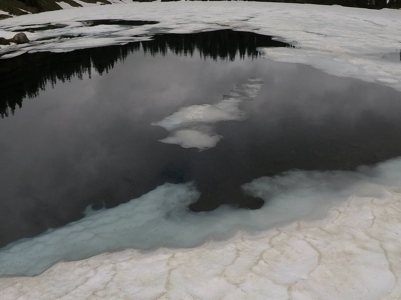 The lake as it melts.