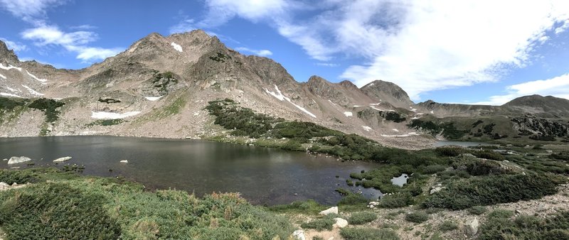 Looking north/northwest at Island Lake and Carey Lake below.