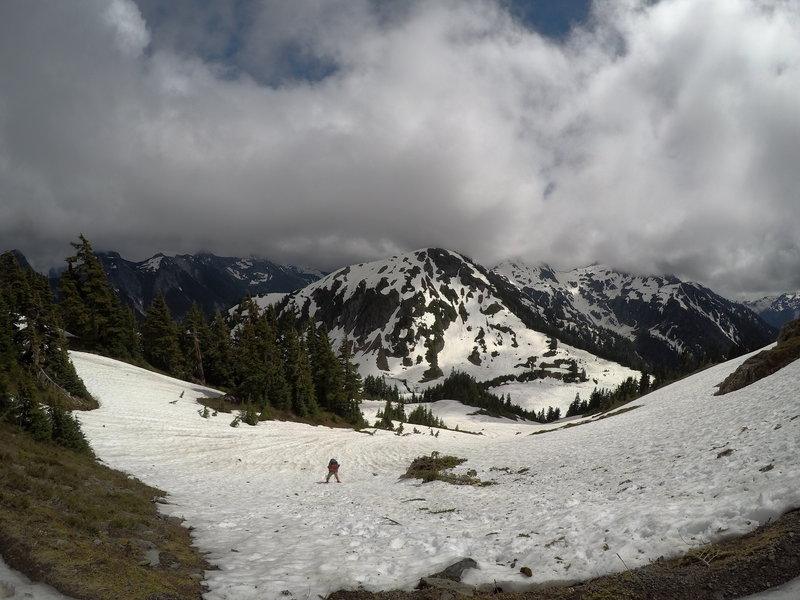 Looking at Goat mountain and the Twin Lakes.