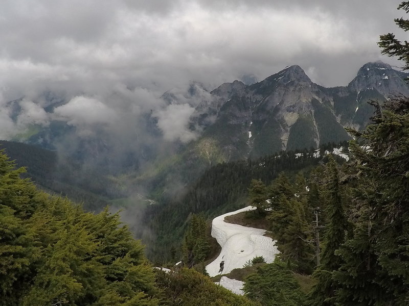 A stunning view from the trail up to Winchester Mountain.