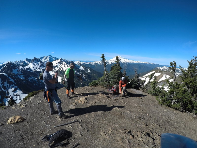 Taking a break at the summit.