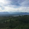 On Curry Ridge looking down on the Chulitna River and out to Denali Peak