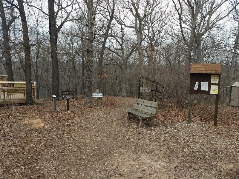 Trailhead at end of paved trail