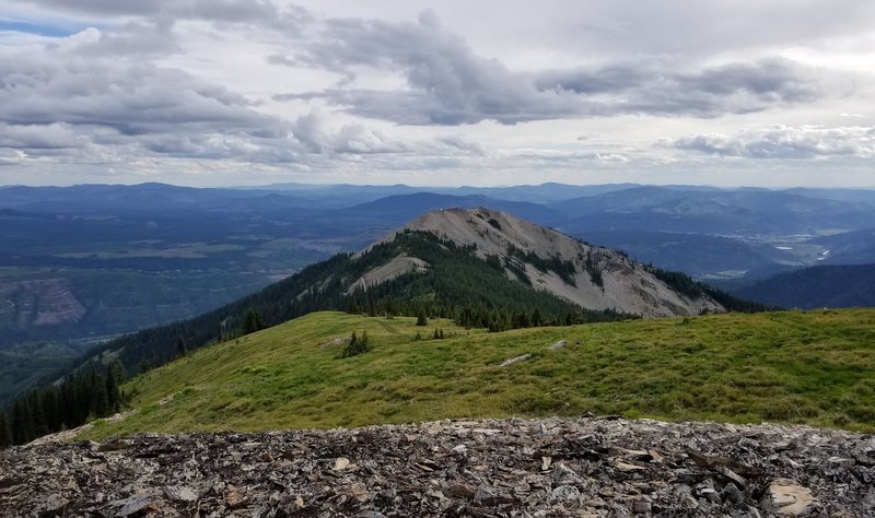 Peak Looking West toward FR-550 and Baldy Peak