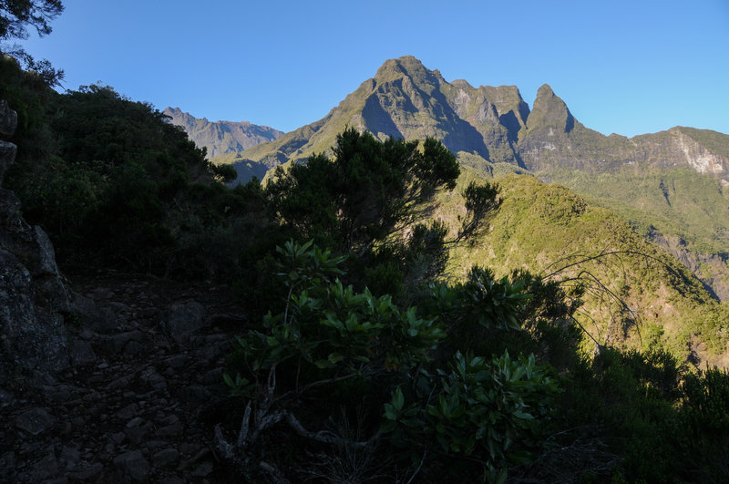 Along much of the route there are excellent views to Piton des Neiges and whatever the cool peak in the center is called