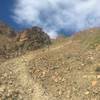 Coming down the scree field into Black Lake