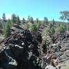 view of lava flows