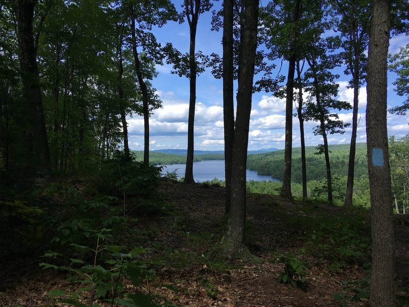 Viewpoint of the Penacook Lake from the Blue Loop trail.