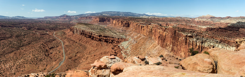 Mummy Cliff and Thousand Lakes Mountain from Navajo Nobs