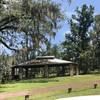 shaded picnic area