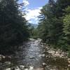 View from bridge leaving Lincoln Woods Trail to the Pemi Wilderness