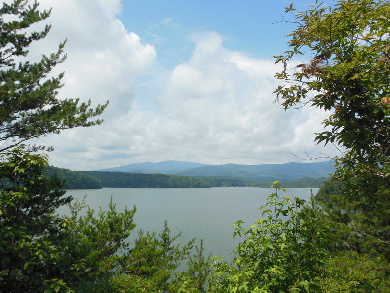 View of Lake James and the mountains