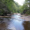 Looking towards the top of High Shoals Falls