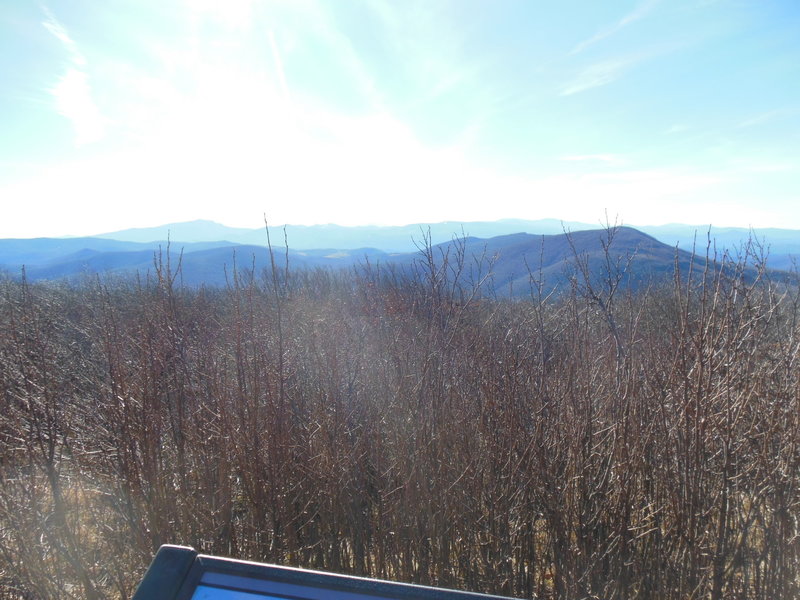 The view from the top of Elk Knob (in winter) looking south.