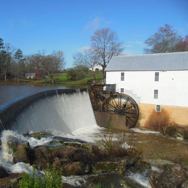 View of Murray's Mill from the start of the trail.