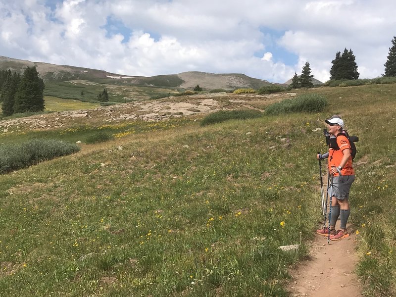 Contemplating the climb ahead.