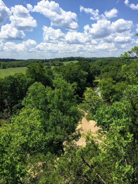 View from one of the Bluffs over Cedar Creek