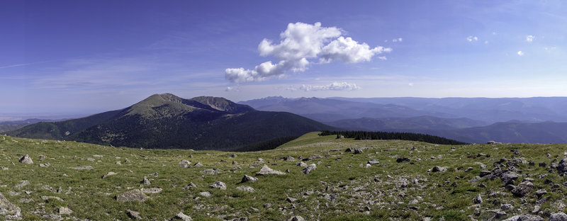 View of Santa Fe Baldy from Penitente.