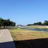 Approaching Rotary Plaza and the pedbridge