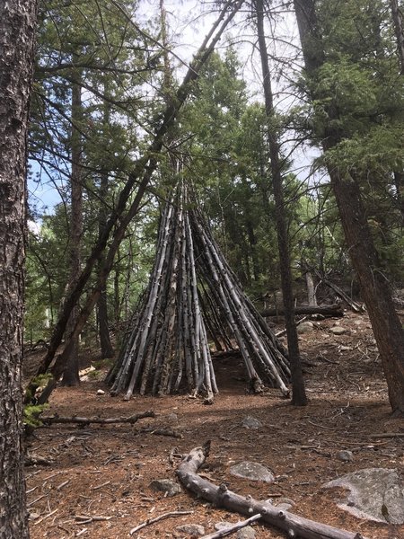 The weather was getting iffy by this part of the trail. I was debating on whether to go inside this and wait it out. Pretty cool!