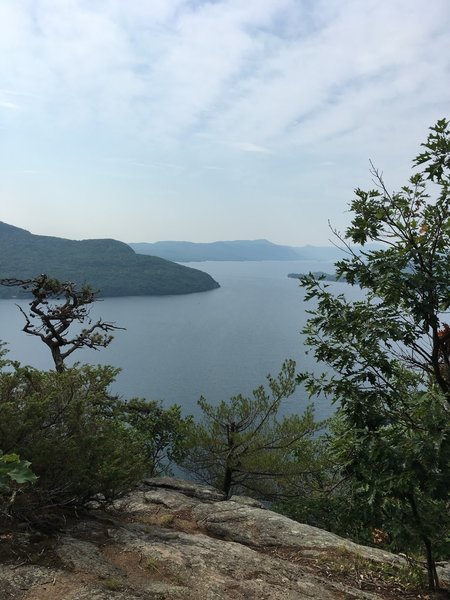 View from Rogers Rock looking south on Lake George NY