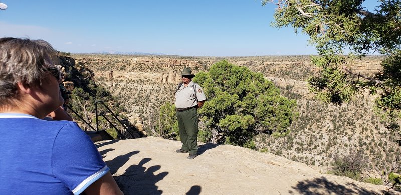 Ranger Rick giving encouraging us to drink lots of water so we don't die.