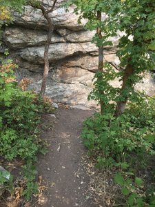 Maybe a fun boulder problem alongside the trail between El Cap Rock and Pretty Valley.