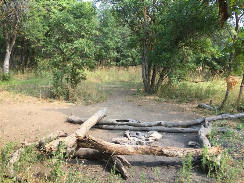 Imagine yourself roasting s'mores here at the camp in Pretty Valley. Pack it in, pack it out.