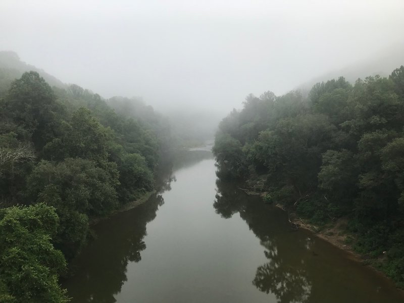 View from bridge at Blue Heron Mining Camp