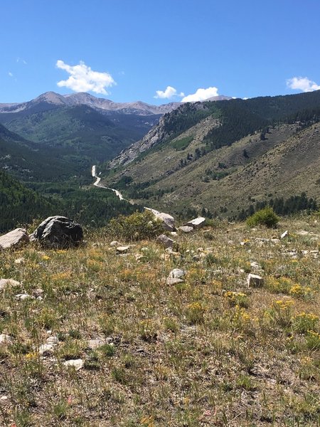 This is before the last descent to the trailhead and end of the segment. I believe that's Mt. Antero.