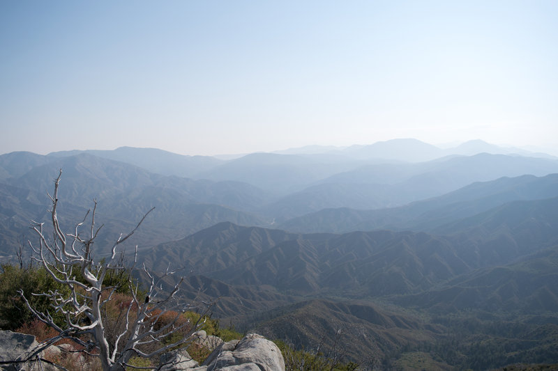 View of the mountains as you climb up the last leg