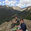 On top of Music Pass looking down on Sand Creek basin.