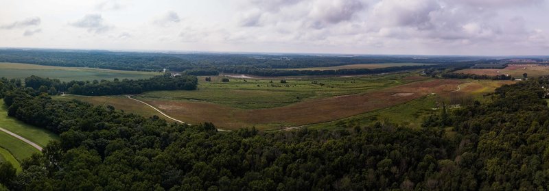 Aerial view of the hiking area