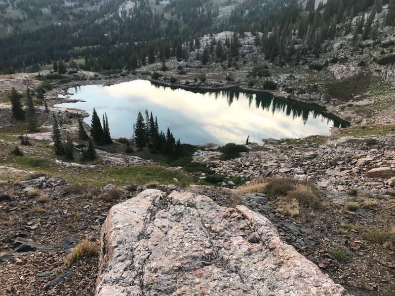 Cecret Lake from the trail up above