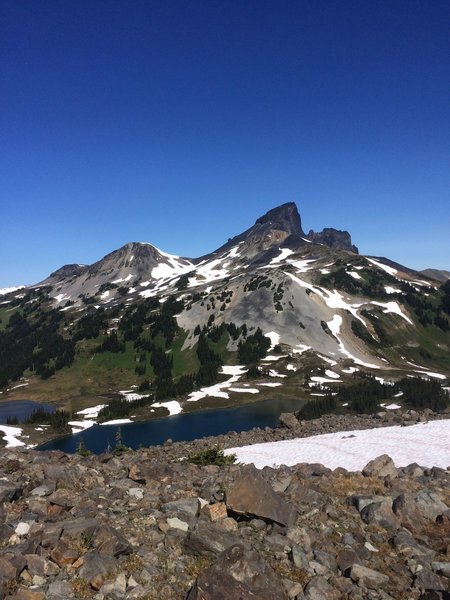 View of black tusk from panorama ridge climb