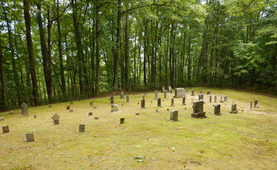 Hannah Cemetary is not far up from intersection with Little Cataloochee trail.