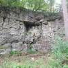 A stone wall along the Winnebago River