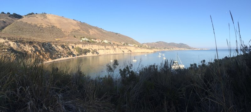 Boats harbor in the cove.