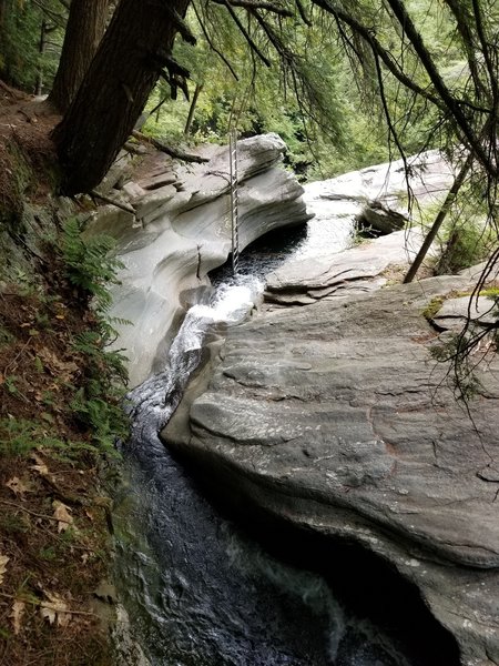 The pool at the top of Hamilton Falls.