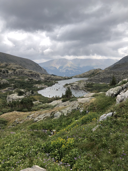 Above the first lake