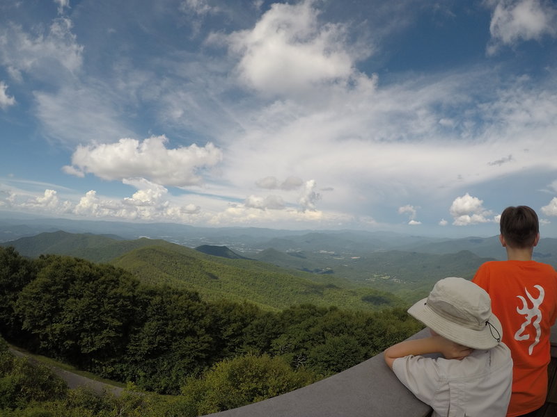 A few kids enjoying the view.