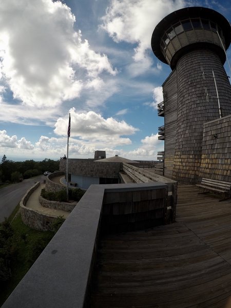 Looking back at the tower and the visitor center.