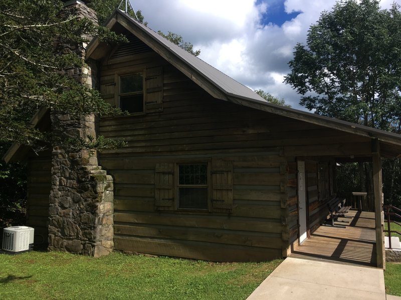 The gift shop in a quaint little cabin.