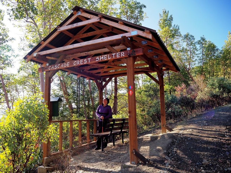 The shelter on the Twin Peaks Trail