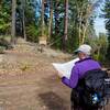 Considering our options near the Atsahu / Jackson Ridge Trail junction