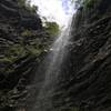 Waterfall from below