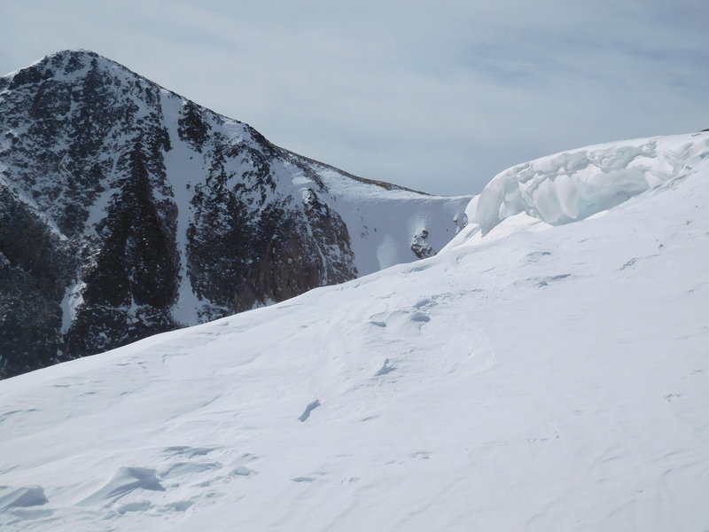 Near Flattop Mountain summit with Hallett Peak on the left