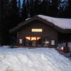 Sunrise reflected from the Bear Lake Ranger Station, the start to many great adventures