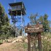 The lookout at the top--still staffed in fire season.